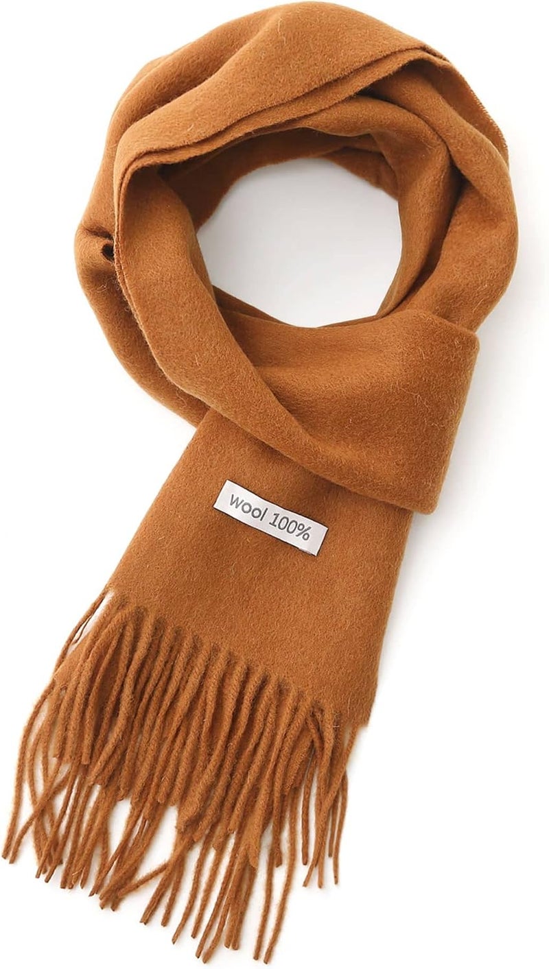 linişte 100% Wool Scarf - Men and Women Winter Warm Soft Luxurious Solid Colors Gift Box - Image 1